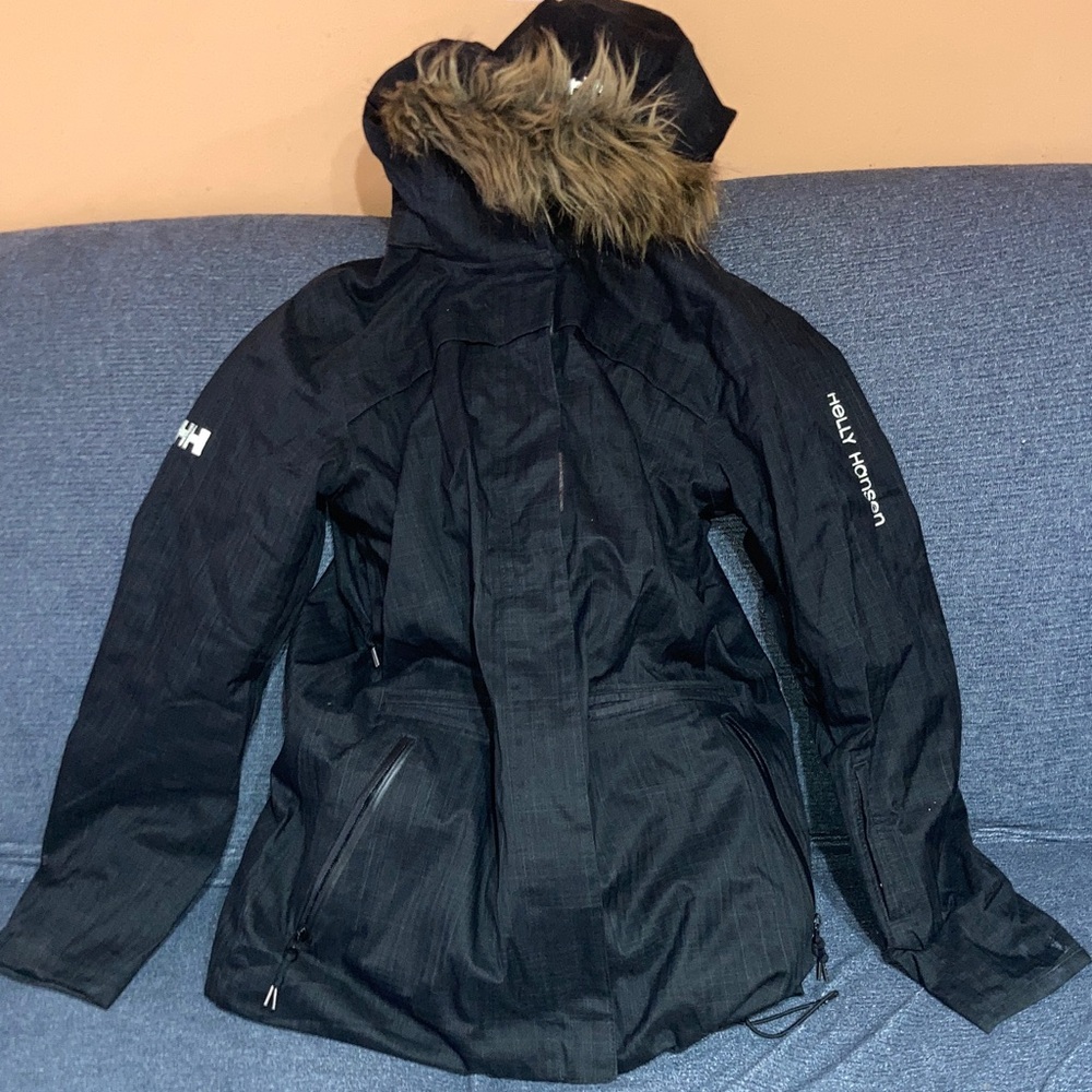 Helly Hansen Women's Black Ski Jacket with Fur Hood